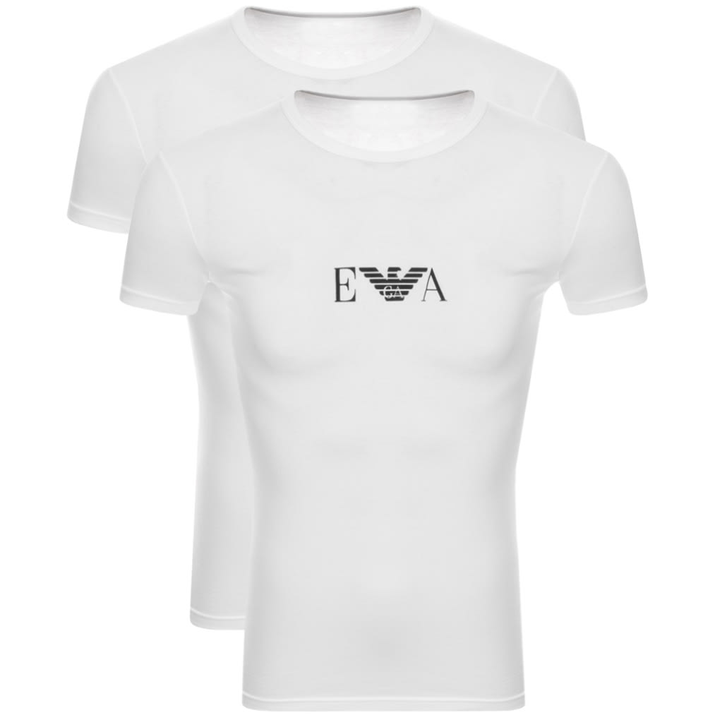 Alternative Image for ProductEmporio Armani 2 Pack Lounge T Shirts White1
